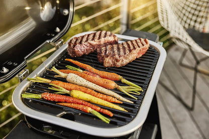 Lumin Compact Outdoor Electric Barbecue Grill, Black - Great Small Spaces Such as Patios, Balconies, and Decks, Portable and Convenient