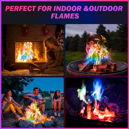 25 Pack Colorful Flames Color Fire Packets Fire Pit for Campfire,Fire Color Packets Camping Accessories for Kids & Adults,Outdoor Fire Changing Cosmic Flame Powder. (25 Packets)