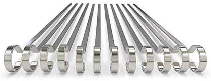 Flat Stainless Steel Kabob Skewers 12 Pack (17 Inch)