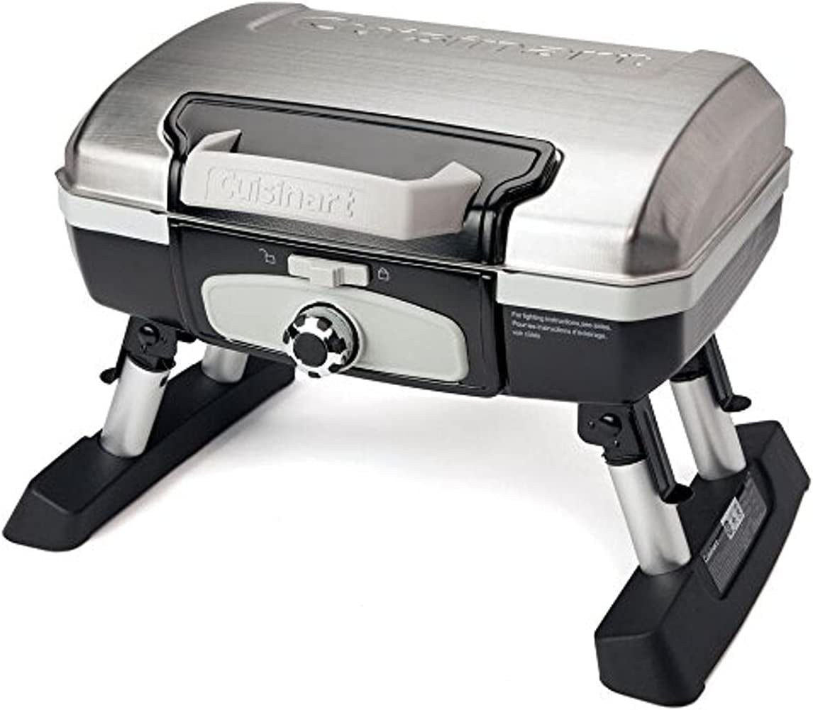 CGG-180TS Petit Gourmet Portable Tabletop Gas Grill, Stainless Steel