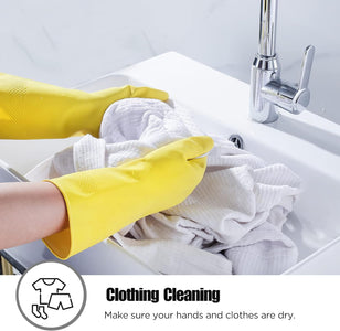 Rubber Cleaning Gloves 3 or 6 Pairs for Household,Reuseable Dishwashing Gloves for Kitchen.