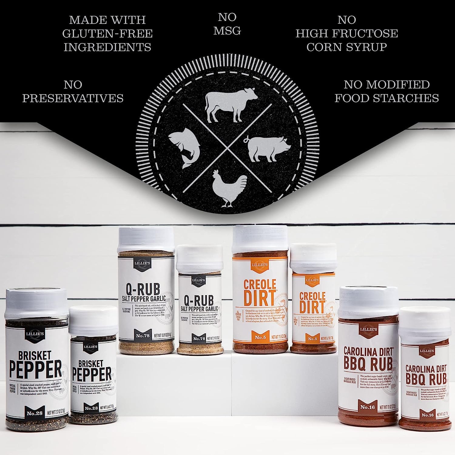 Lillie’S Q - Brisket Pepper BBQ Rub, Cracked Pepper BBQ Rub, Traditional Texas-Style Brisket Barbeque Rub, Large Pepper Grind Size, Perfect Barbeque Seasoning for Brisket, Beef, & Lamb (3.6 Oz)