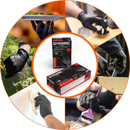 Industrial Black Nitrile Gloves