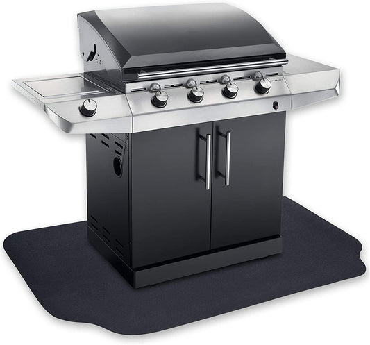 under the Grill Protective Deck and Patio Mat, 39 X 72 Inches, Black