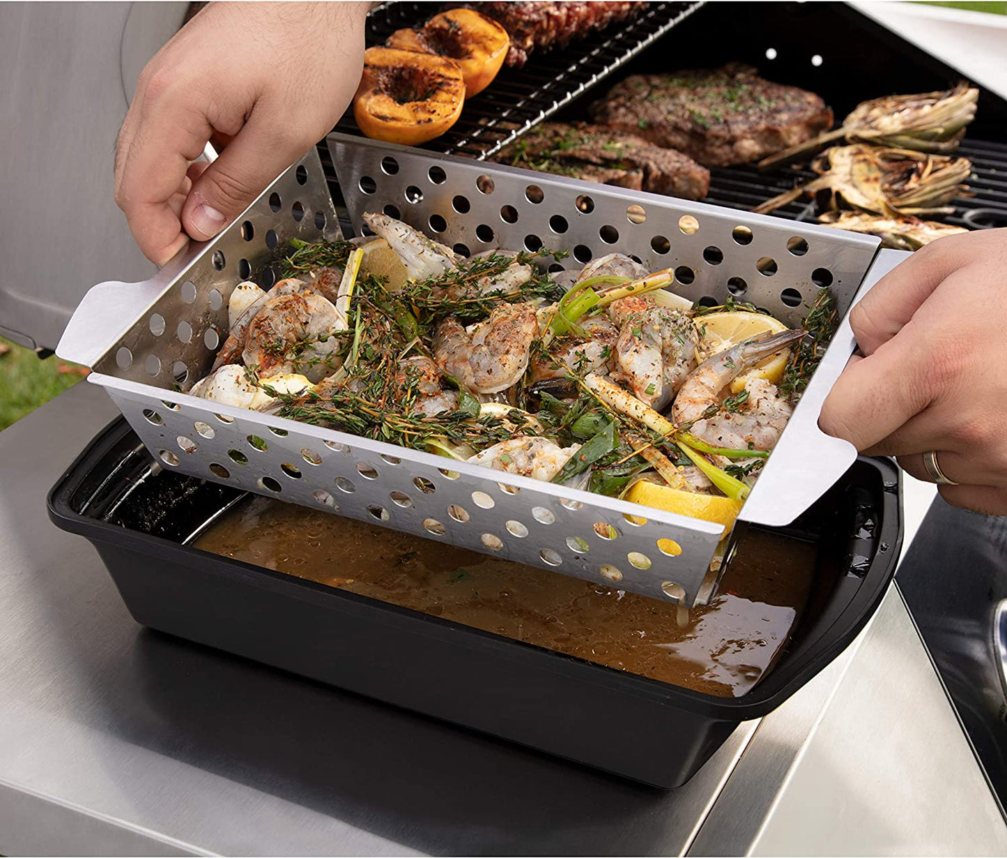 CMT-200 Marinade Basket Set Grilling