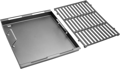 Cooking Griddle Inserts & Grate for Weber Genesis II 300 Series Grill, Flat Top Grill Griddle for Weber Genesis II E-310/315/325/330/335 S-310/335 and More, Replace for Weber 6788 Full-Size Griddle