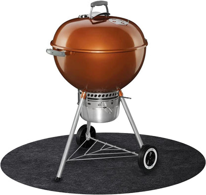 round under Grill Mat,Extra Thick 36 Inch, Grill Mats for Decks,Grill Mats for under Outdoor Grill Deck Protector,Premium BBQ Mat for under BBQ to Absorbent Oil Pad,Waterproof,Reusable