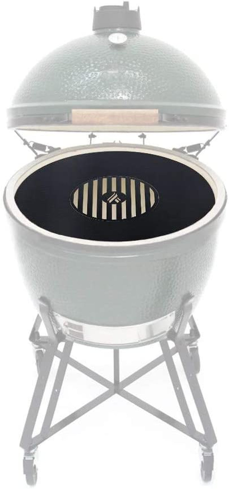 24" Replacement BBQ Grill Grate Griddle/Grate Combo W/ 3" Risers. Compatible with Kamado, Green Egg, Acorn, Other round Grills