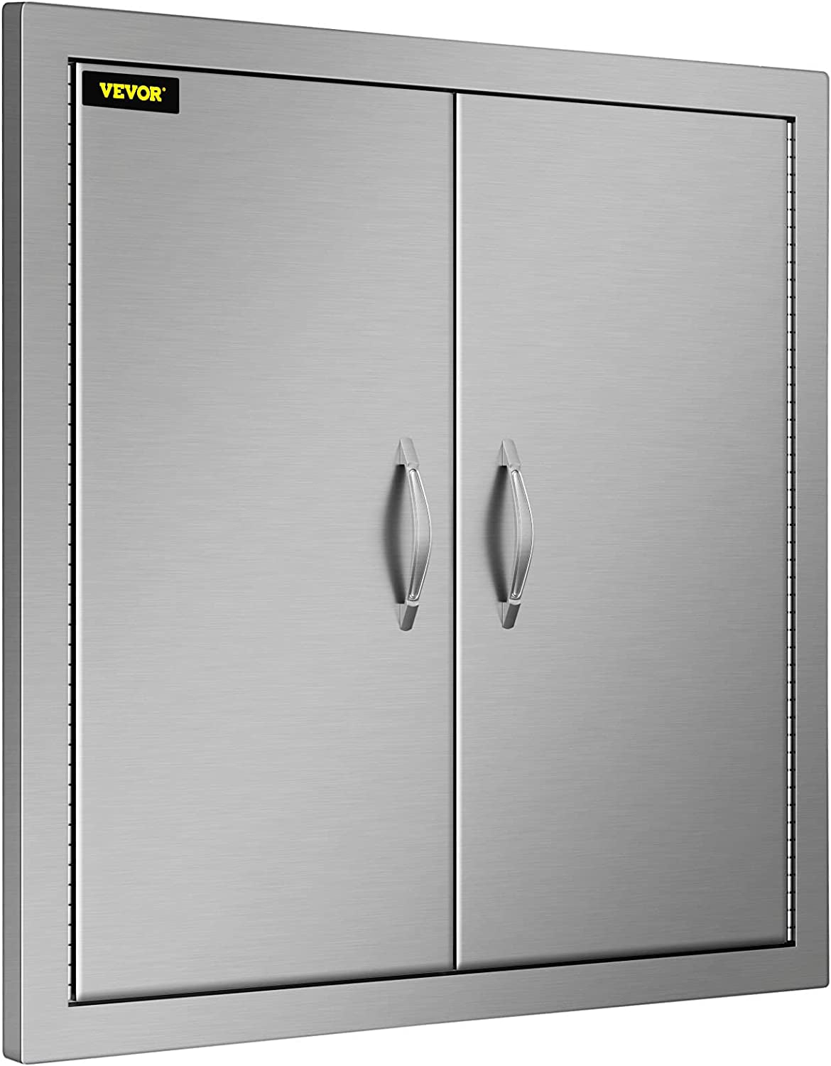 BBQ Access Door 24W X 24H Inch, Grill Door Double Door Brushed Stainless Steel, Outdoor Kitchen Doors for BBQ Island Grilling Station
