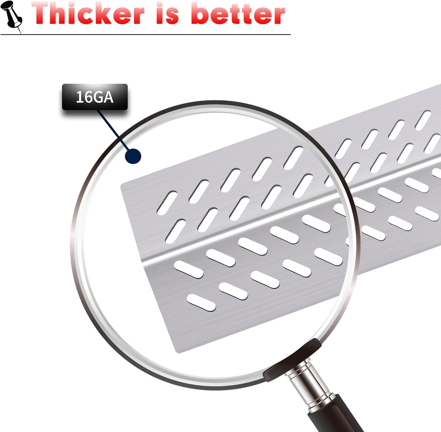 Cozilar Grill Heat Shield Heat Plates for Bull Grill Replacement Parts 16631,16521, 16670, Cal Flame Replacement Parts, Bull Brahma, G Series 5 Burner Grill G5 BBQ18G05, Burner Covers BBQ Accessories