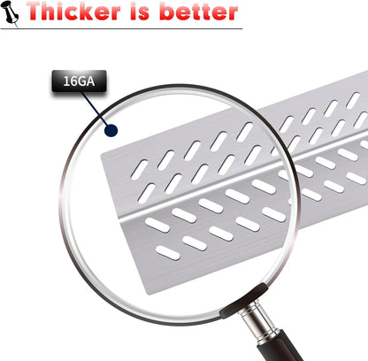 Cozilar Grill Heat Shield Heat Plates for Bull Grill Replacement Parts 16631,16521, 16670, Cal Flame Replacement Parts, Bull Brahma, G Series 5 Burner Grill G5 BBQ18G05, Burner Covers BBQ Accessories