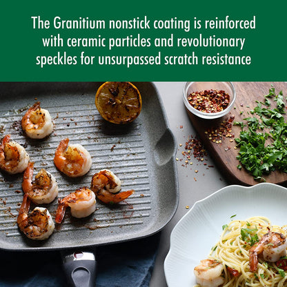 Parma by HENCKELS 11-Inch Nonstick Grill Pan, Made in Italy , Durable and Easy to Clean