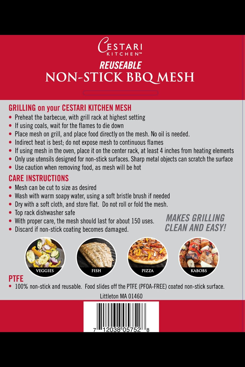 BBQ Grill Mats Non Stick Grill Toppers- Extra Large Cut to Fit - Pizza Oven Screen - Heavy Duty PFOA Free Grill Mesh Set of 2