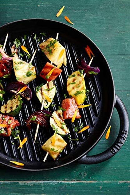 Cast Iron 10-Inch Pure Grill - Black Matte, Made in France