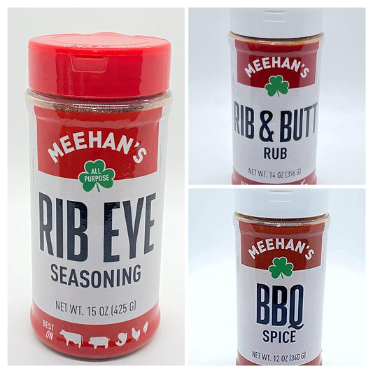 Meehan'S Rib Eye, Rib & Butt Rub and BBQ Shaker Bundle