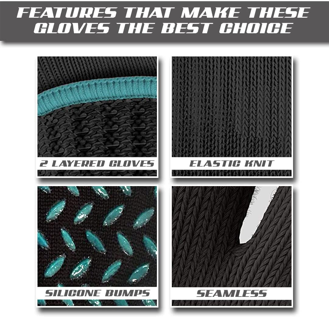 Heat Resistant Gloves Oven Gloves Heat Resistant Black BBQ Gloves for Grilling BBQ Gloves Heat Resistant Cooking Heat Resistant Gloves Kitchen Heat Gloves High Temp Grill Gloves with Green Silicone