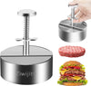 Adjustable Burger Press, Grill Burger Smasher Hamburger Patty Maker, Non-Stick Stuffed,Graduated inside Meat Grinder Making Mold with 50 Pcs Wax Disc Papers, Perfect for Burgers Patties Cooking BBQ