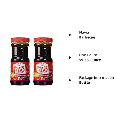 [ Pack of 2 ] CJ Bulgogi Marinade Korean BBQ Sauce, 29.63 Ounce Bottles