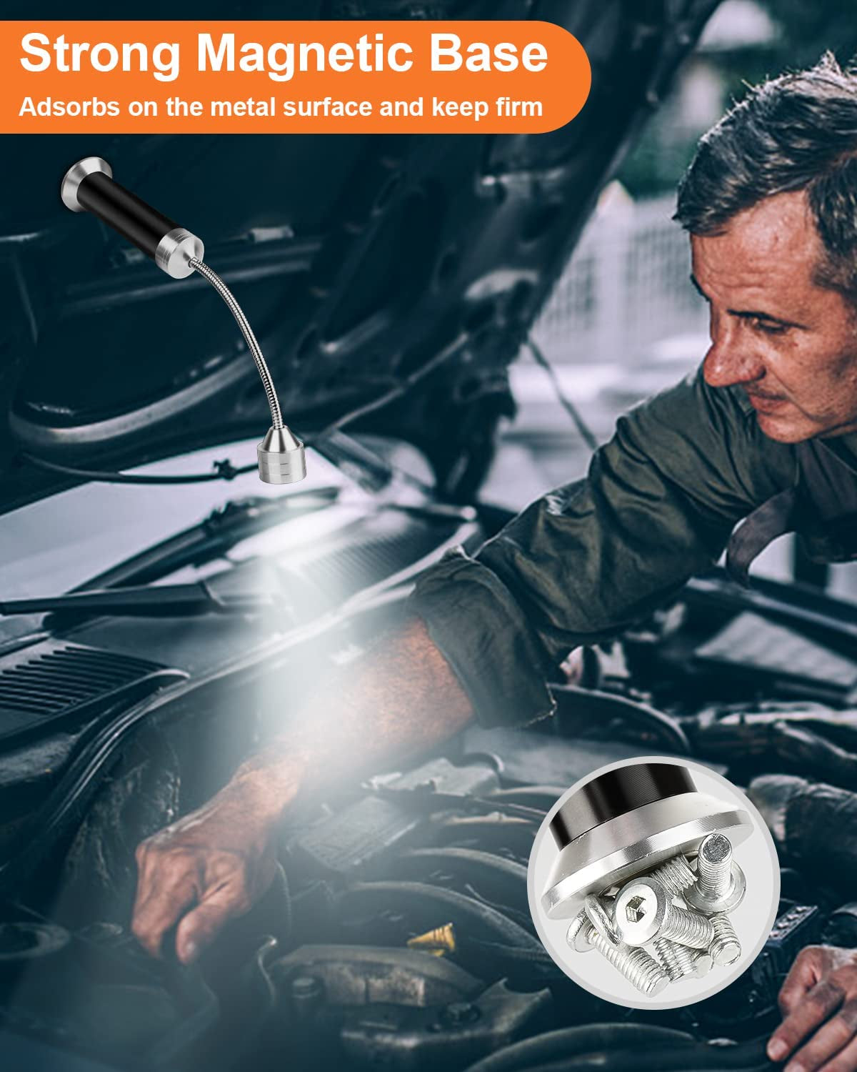 Grill Light BBQ Grilling Accessories: Unique Christmas Gifts for Men Dads Husbands Grandpas, Cool Gadgets Tools Grilliing Barbecue Supplies Stocking Stuffers, Bright Magnetic LED BBQ Lights, 2 Pack