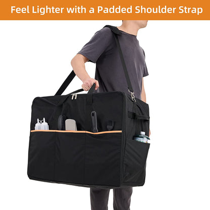 Grill Carry Bag for Blackstone 22 Inch Griddle with Hood Lid and Stand, NOELIFE 600D Water-Resistant Outdoor BBQ Grilling Carry Bag Fit for Model 1891, Black (Bag Only)