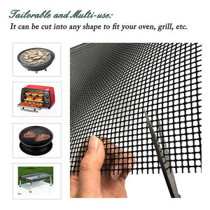 Barbecue Grilling Mat Replacement Mesh Wire Net Non-Stick Grilling Mesh Pads Outdoor Activities Cook Reusable BBQ Accessories