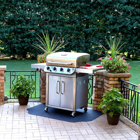 Image of under the Grill Protective Deck and Patio Mat, 36 X 56 Inches,Black