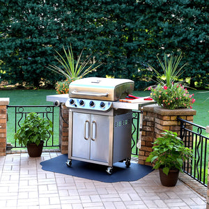 under the Grill Protective Deck and Patio Mat, 36 X 56 Inches,Black