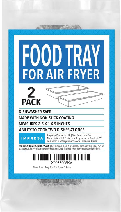 [2 Pack] Veggie Trays for Ninja Foodi AG400 and AG300 Series Grills - Non-Stick Grill Tray to Cook Veggies, Eggs, and More - Veggie Tray Accessory for Your Indoor Grill and Air Fryer