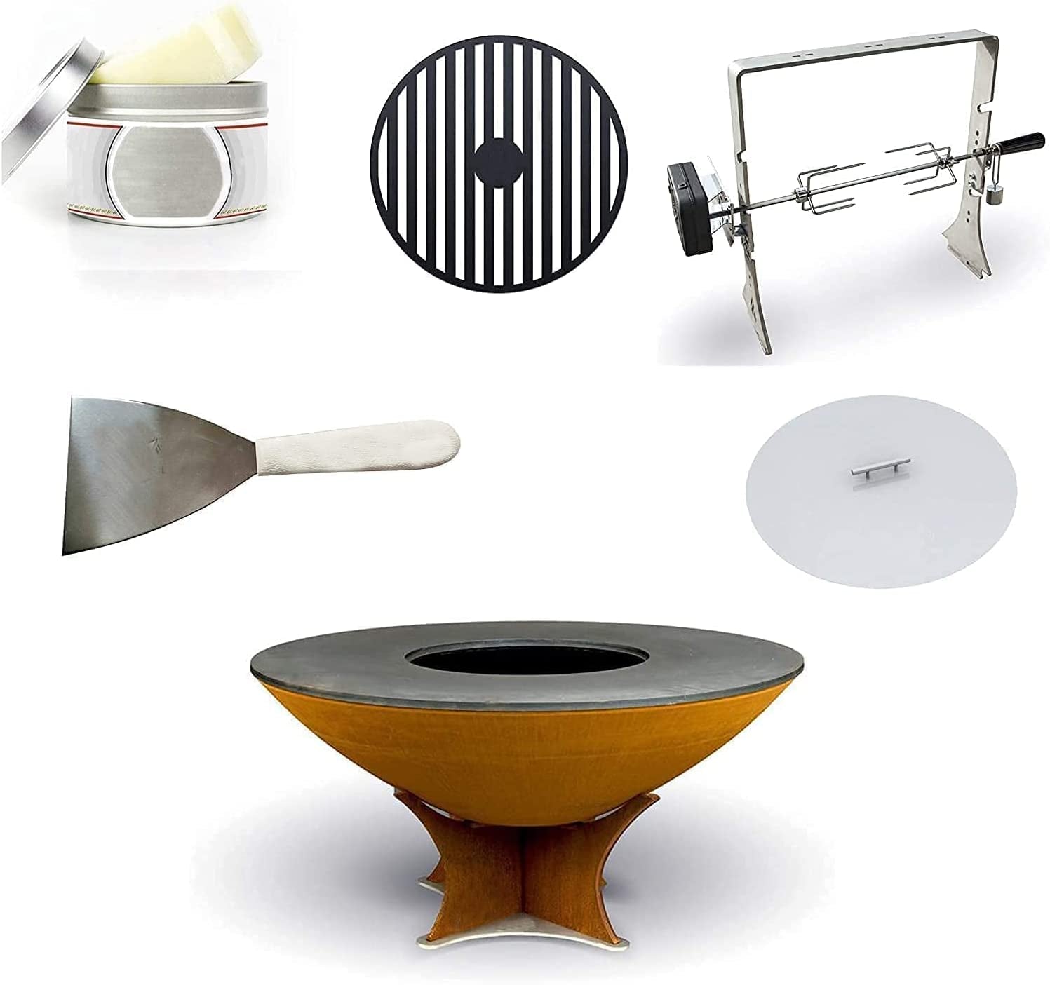 Classic 40" Grill with a Low Euro Base Home Chef Bundle with 5 Grilling Accessories.