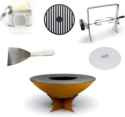 Classic 40" Grill with a Low Euro Base Home Chef Bundle with 5 Grilling Accessories.