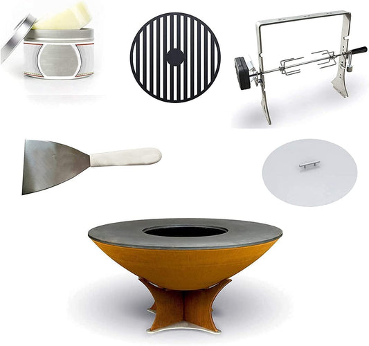 Classic 40" Grill with a Low Euro Base Home Chef Bundle with 5 Grilling Accessories.