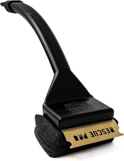 BBQ Replaceable Scraper Cleaning Head, [Rescue-Upgraded], Bristle Free, Durable and Unique Scraper Tools for Cast Iron or Stainless-Steel Grates, Barbecue Cleaner (Rescue PRO)