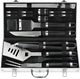 22PCS Heavy Duty BBQ Grill Accessories Set, Non-Slip Grill Tools for Outdoor Grill Set Thicker Stainless Steel Grill Utensils Set, Deluxe Grilling Set with Aluminum Case Ideal Gifts for Men Dad