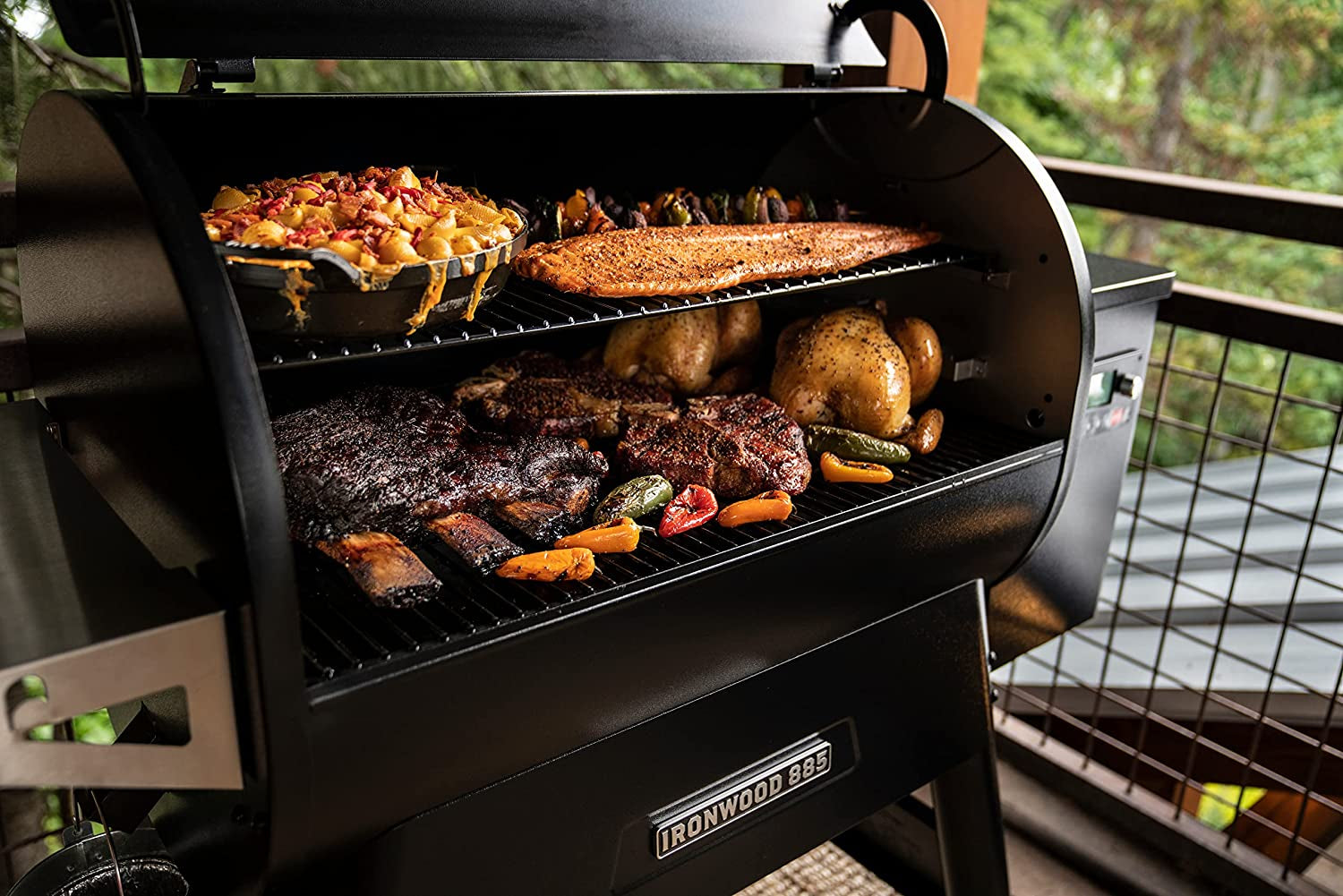 Traeger Grills Ironwood 885 Wood Pellet Grill and Smoker with WIFI Smart Home Technology, Black