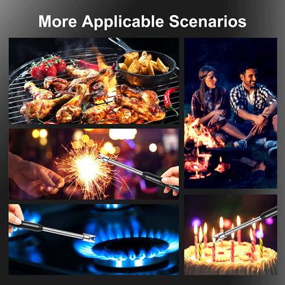KTEBO 2Pcs Rechargeable Electric Lighters, Type-C Long Lighter Use Plasma Arc to Light Candle, Windproof Arc Lighter, Candle Lighter, BBQ Grill Lighter, Camping Accessories