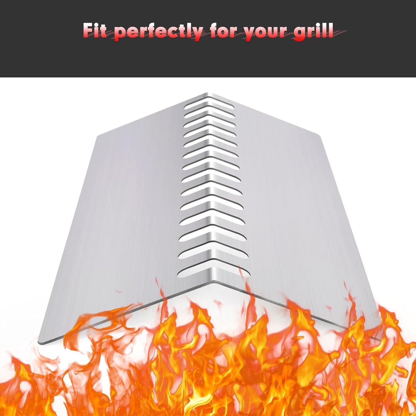 Cozilar Grill Heat Shield Heat Plates for Bull Grill Replacement Parts 16631,16521, 16670, Cal Flame Replacement Parts, Bull Brahma, G Series 5 Burner Grill G5 BBQ18G05, Burner Covers BBQ Accessories