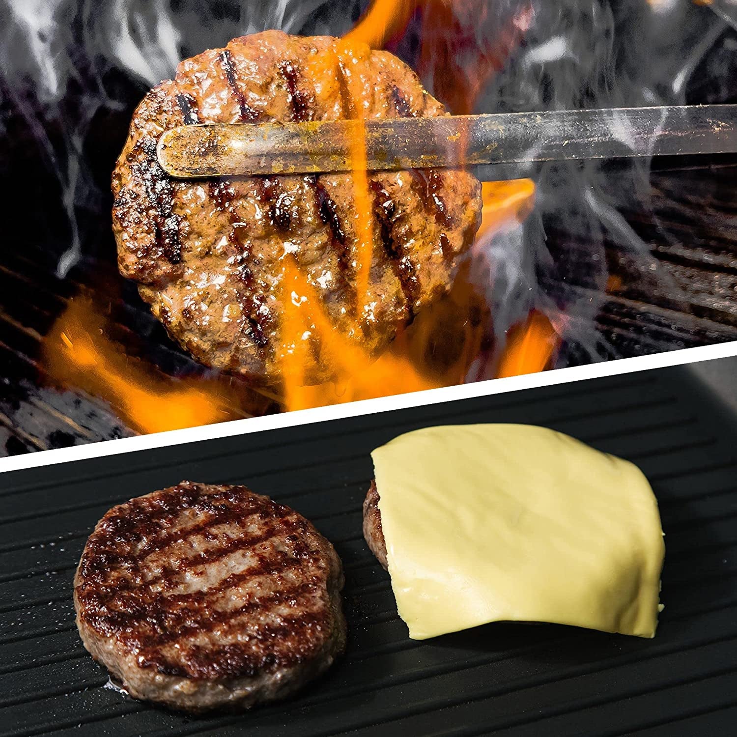TOUWMX 3-In-1 Stuffed Burger Press, Hamburger Press, Hamburger Press Patty Maker for Stuffed Burgers, Beef Veggie Burger, Sliders, Burger Patty Mold with 100PCS Patty Wax Paper