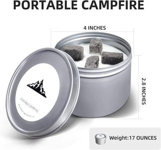 2 Pack of Portable Campfire, Compact Outdoor Fire Pits 3-5 Hours of Burn Time No Embers No Wood Emergency Fire Starters for Camping Picnics Party and More