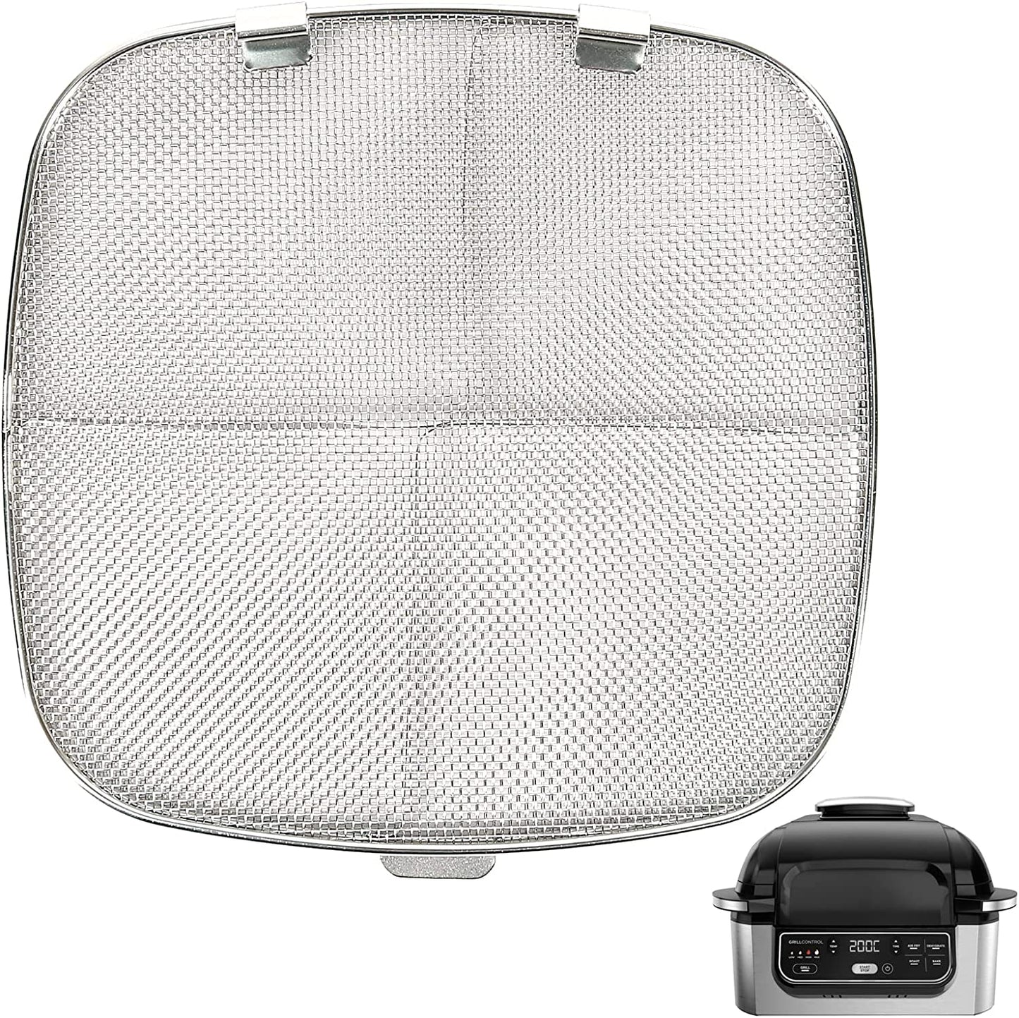 Stainless Steel Splatter Shield for Ninja Foodi AG301, Air Fryer Accessories for Ninja Foodi 5-In-1 Indoor Grill, Replacement Parts for Ninja Foodi AG300, AG300C,AG301C, AG302, AG400