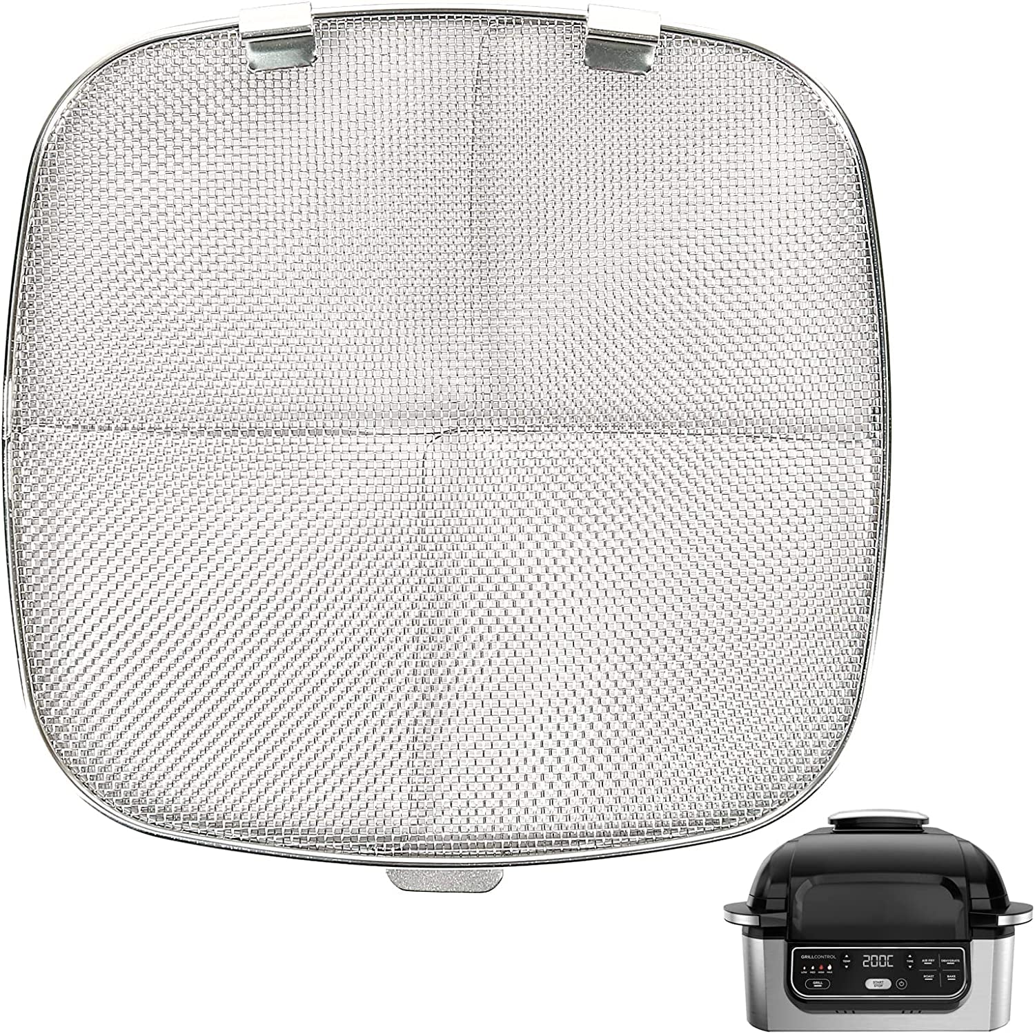 Stainless Steel Splatter Shield for Ninja Foodi AG301, Air Fryer Accessories for Ninja Foodi 5-In-1 Indoor Grill, Replacement Parts for Ninja Foodi AG300, AG300C,AG301C, AG302, AG400