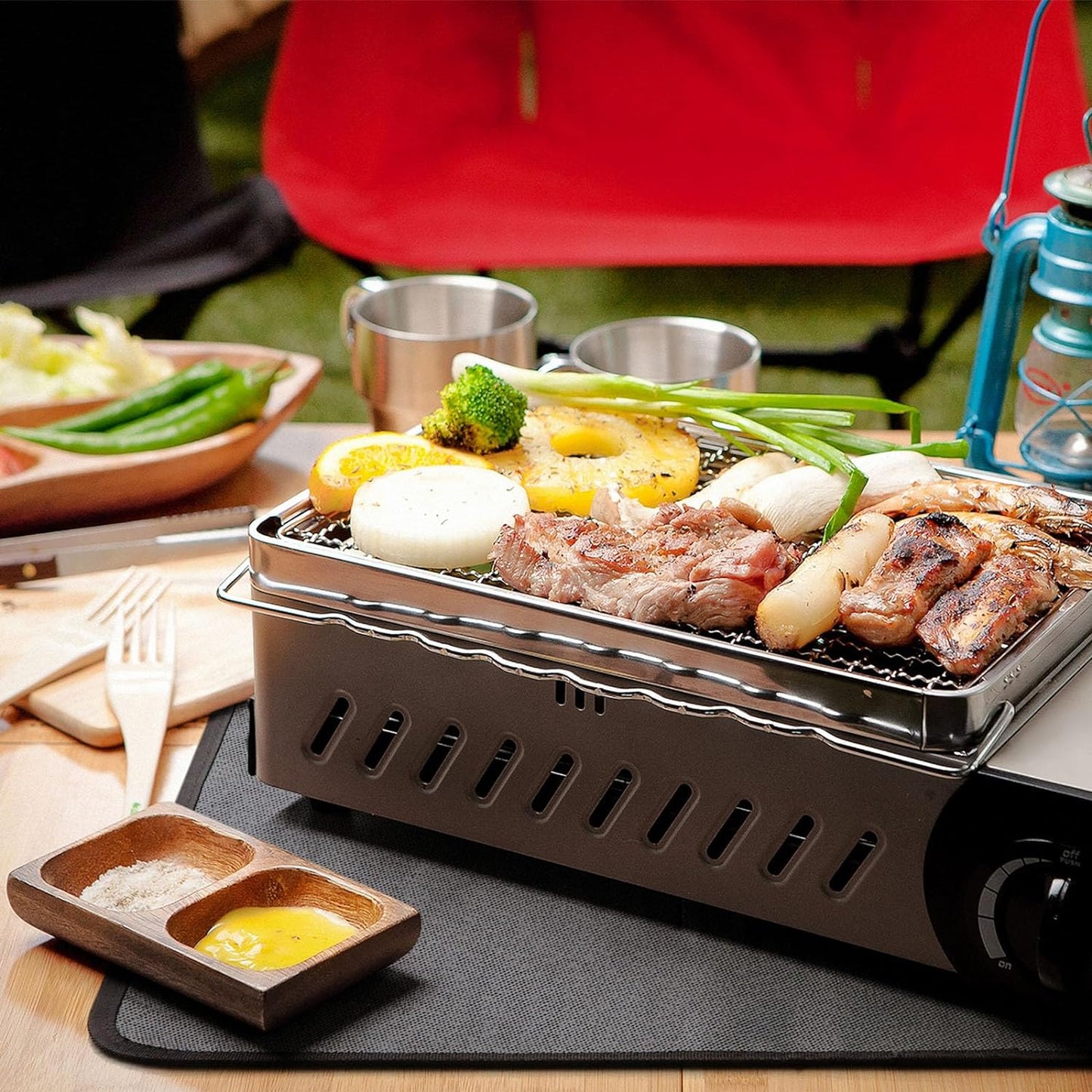 FLASLD Fireproof & Waterproof under Blackstone Griddle BBQ Mat, Protect Your Prep Table and Outdoor Grill Table - Heat Resistant Grill Table Mat (Black,16 X 24In)…