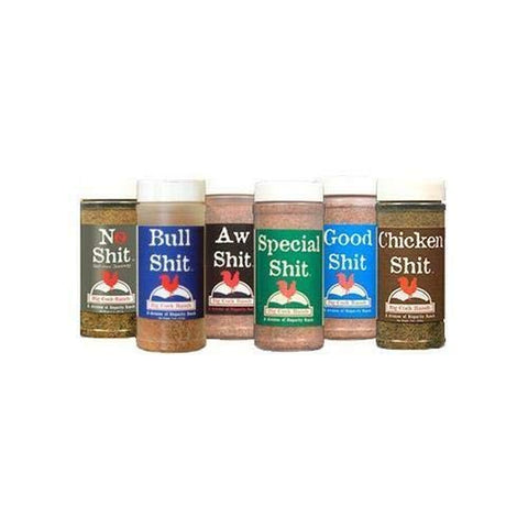 Image of Big Cock Ranch Big 6 Sampler (Pack of 6 Seasonings with 1 Each of Bull, Special, Good, Aw, Chicken, and No)