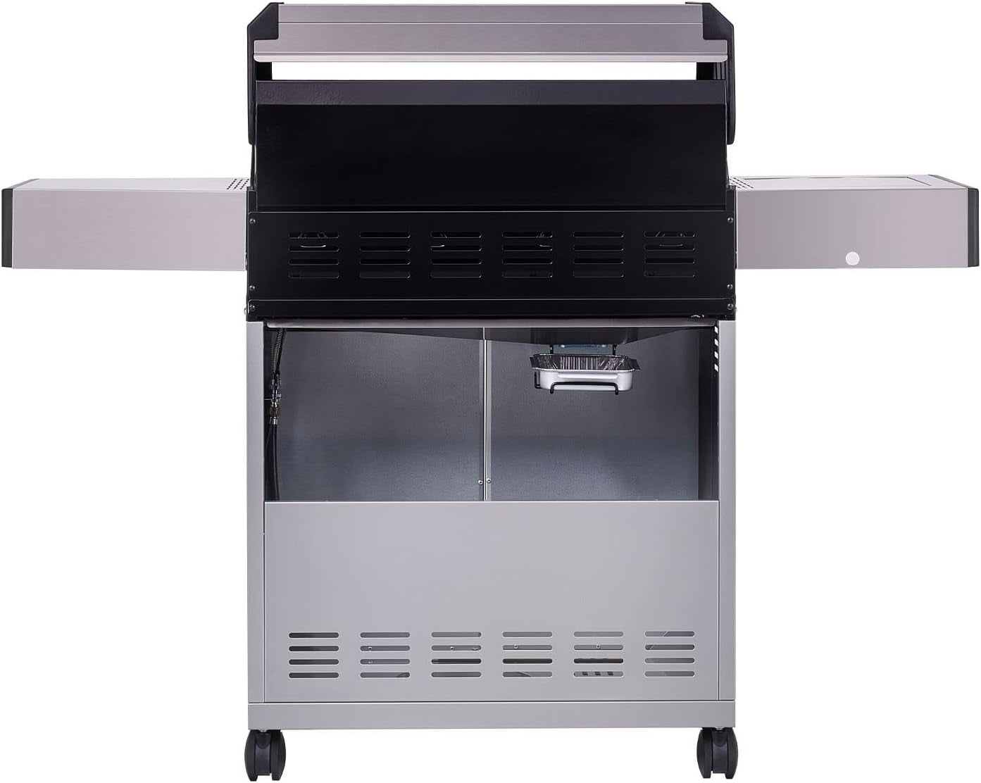 Monument Grills Denali D405 4-Burner Liquid Propane Gas Smart Bbq Grill Stainless Steel with Smart Technology, Side Burner and LED Controls