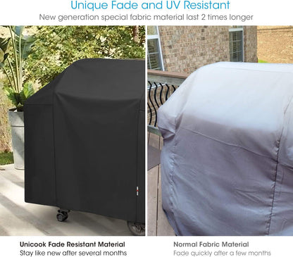 Unicook 58 Inch Grill Cover for Weber Genesis II, Genesis II LX 300 Series and Genesis 300 Series Gas Grills, Heavy Duty Waterproof Barbecue Cover, Fade Resistant BBQ Cover, Compared to Weber 7130