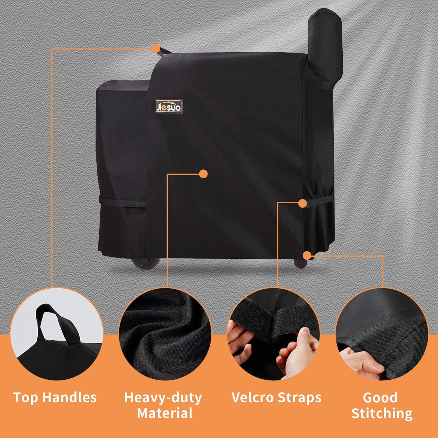Grill Cover for Traeger 34, Grill Accessories for Traeger Pro 34 Series, Heavy Duty Waterproof Pellet Grill Smoker Cover