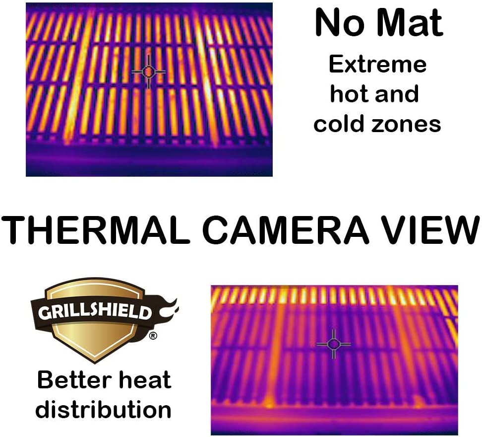 Grillshield - 2 Extra Large Copper Grill and Bake Mats - Best Gift - 17 X 23 Inches Non Stick Mats for BBQ Grilling & Baking, Reusable and Easy to Clean