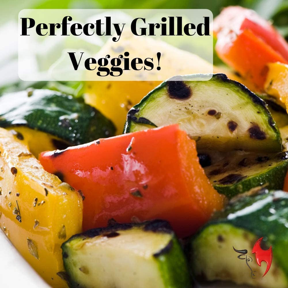 Kona Extra Large Grill Basket for Veggies - Premium Nonstick Grilling Basket/Grill Net - Essential Grilling Accessories for Outdoor Grill & BBQ, 14X13X4 Inches