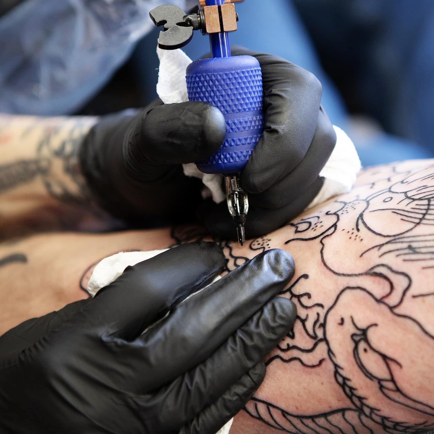 Disposable Nitrile Exam Gloves, 6-Mil, Black, Heavy Duty Disposable Gloves, Cooking Gloves, Latex Free, Powder Free