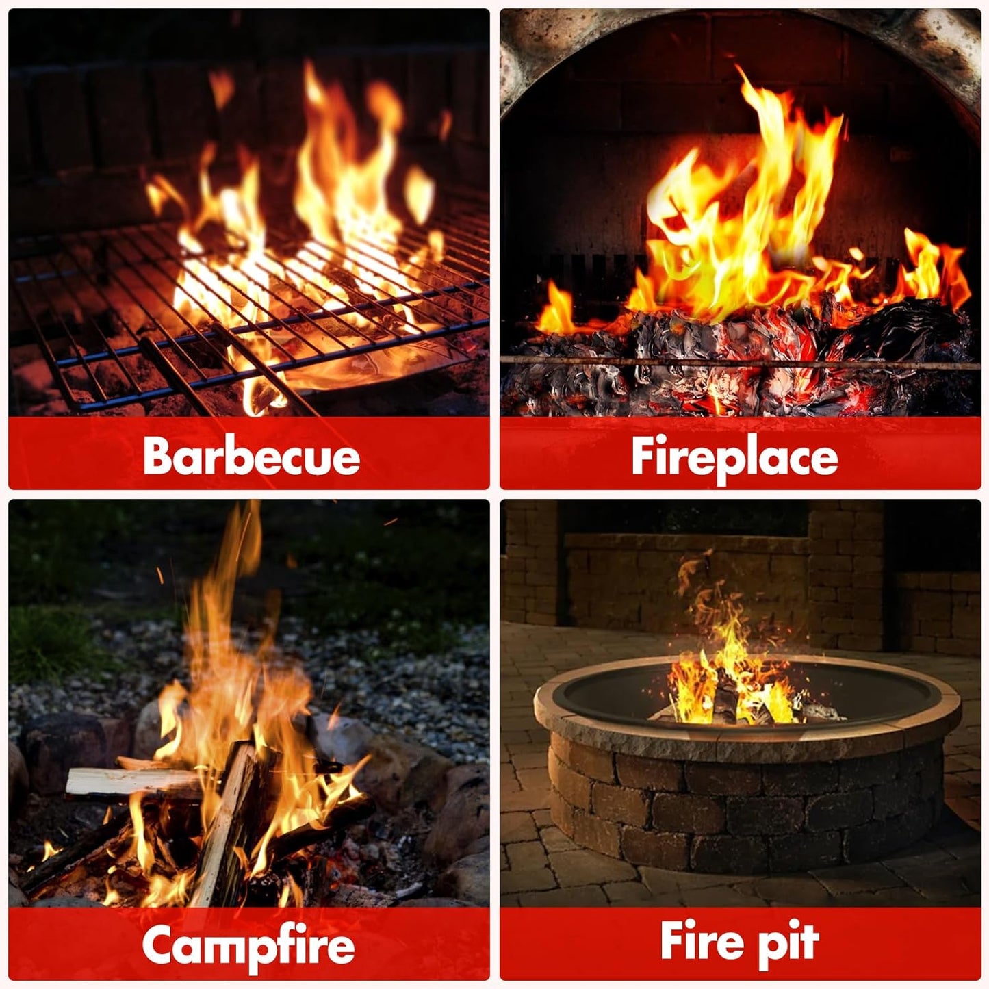 46 Inch Long Fire Poker, Camping Fire Poker Kit for Outdoor Campfire, Fireplace Fire Poker Tools for Indoor Fire
