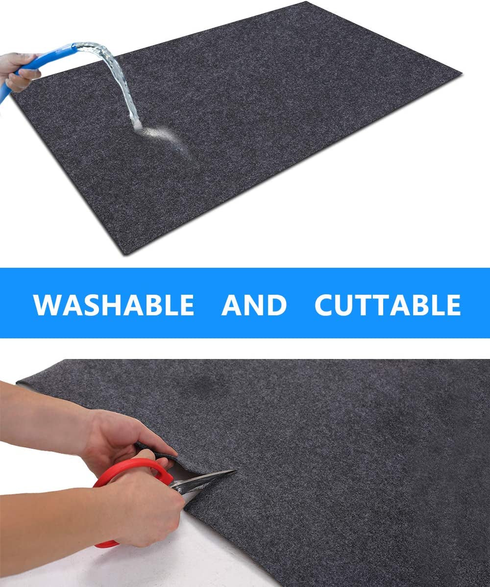 Gas Grill Mat,Bbq Grilling Gear for Gas/Absorbent Grill Pad Lightweight Washable Floor Mat to Protect Decks and Patios from Grease Splatter,Against Damage and Oil Stains or Grease Spills (36”×72“)